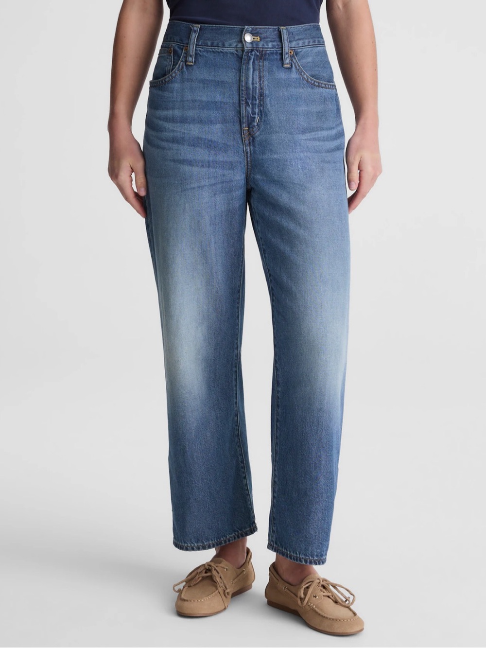 Madewell NWT The Short Perfect Vintage Wide-Leg Crop Jean in Airy Denim Size 30 - Picture 2 of 13